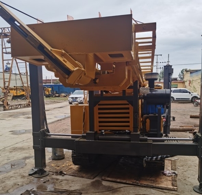 GL350S πλήρως υδραυλικές τοποθετημένες διαδρομή μηχανές εγκαταστάσεων γεώτρησης τρυπανιών γεωτρήσεων για 350m που τρυπούν με τρυπάνι
