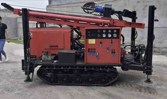Μηχανή διατρήσεων φρεατίων νερού CE Dth τύπος αντιολισθητικών αλυσίδων 180 μέτρων