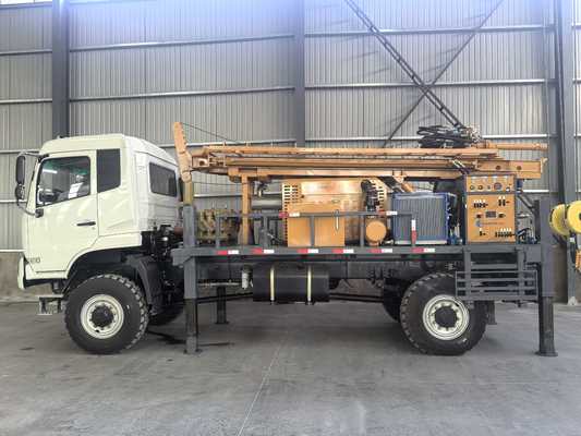 Υδραυλική γεωτρύπανο GL500T για γεώτρηση νερού σε βαθιά πηγάδια, τοποθετημένη σε φορτηγό