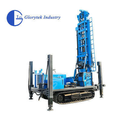 GL600S Crawler Water Well Drill Rig με διάμετρο 105-500mm 176kw κινητήρας ντίζελ και υδραυλική περιστροφική γεώτρηση