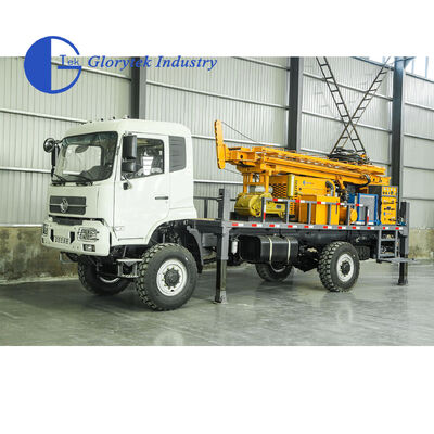 Full Hydraulic Dongfeng 4X4 Truck Borehole Drilling Rig, 500m Depth, 105-350mm Hole Size