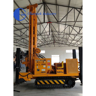 GL500S Crawler Mounted Water Well Drilling Rig με βάθος 500m και κινητήρα ντίζελ 153KW για γεωργική άρδευση